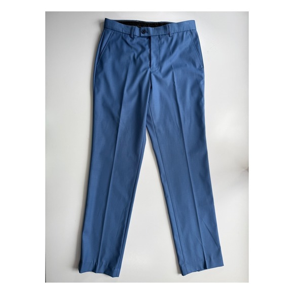 ROBERT SIMON Other - ROBERT SIMON Fitted Dress‎ Trouser Pants Mens 30x31 Pale Blue Flat Front Modern